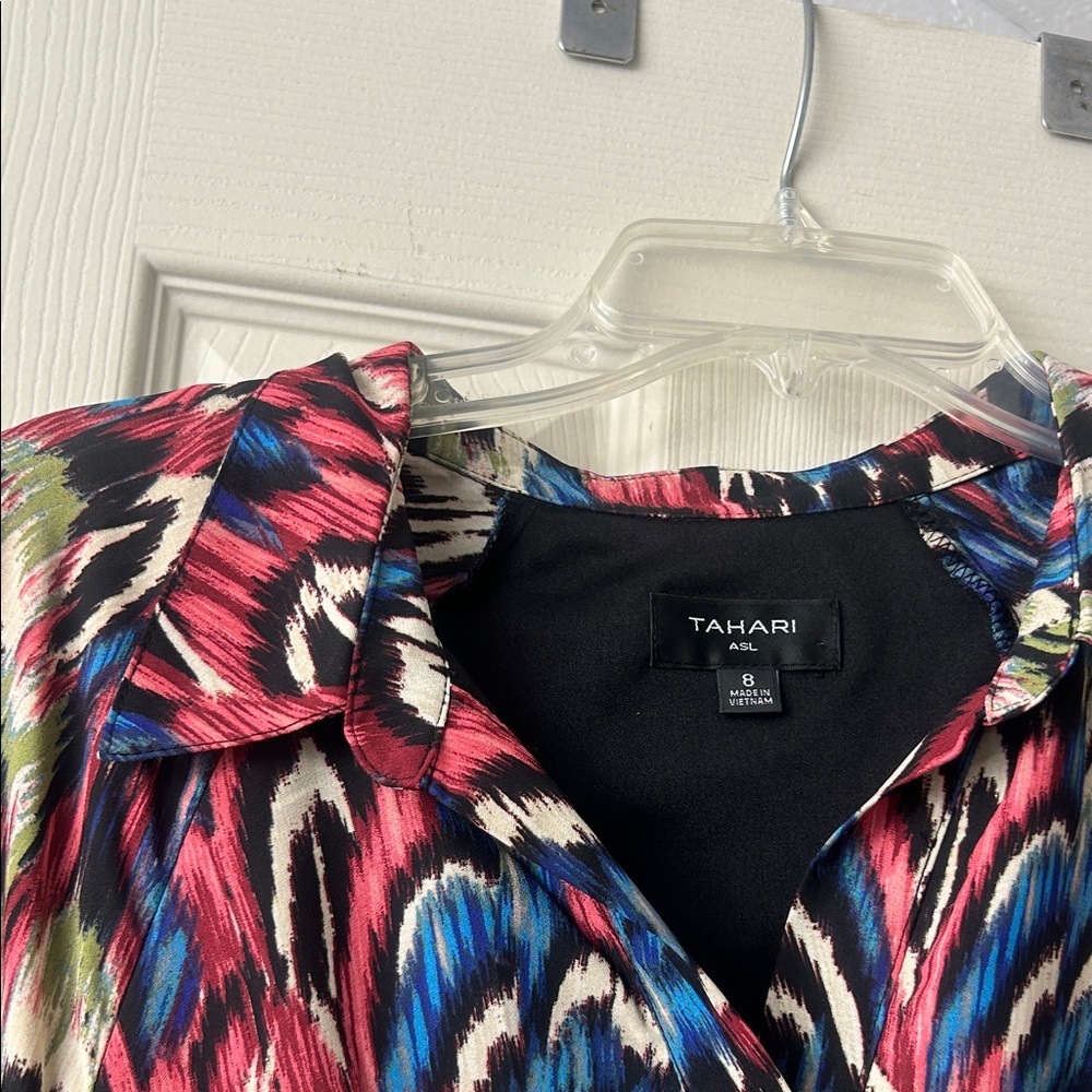 T Tahari Vibrant Long Sleeve Dress - Picture 2 of 4